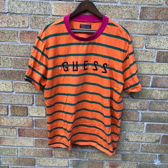 Guess X J Balvin Striped T Shirt Large - Picture 4 of 4